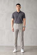 Slim Fit Mid-Rise Trousers – P Green